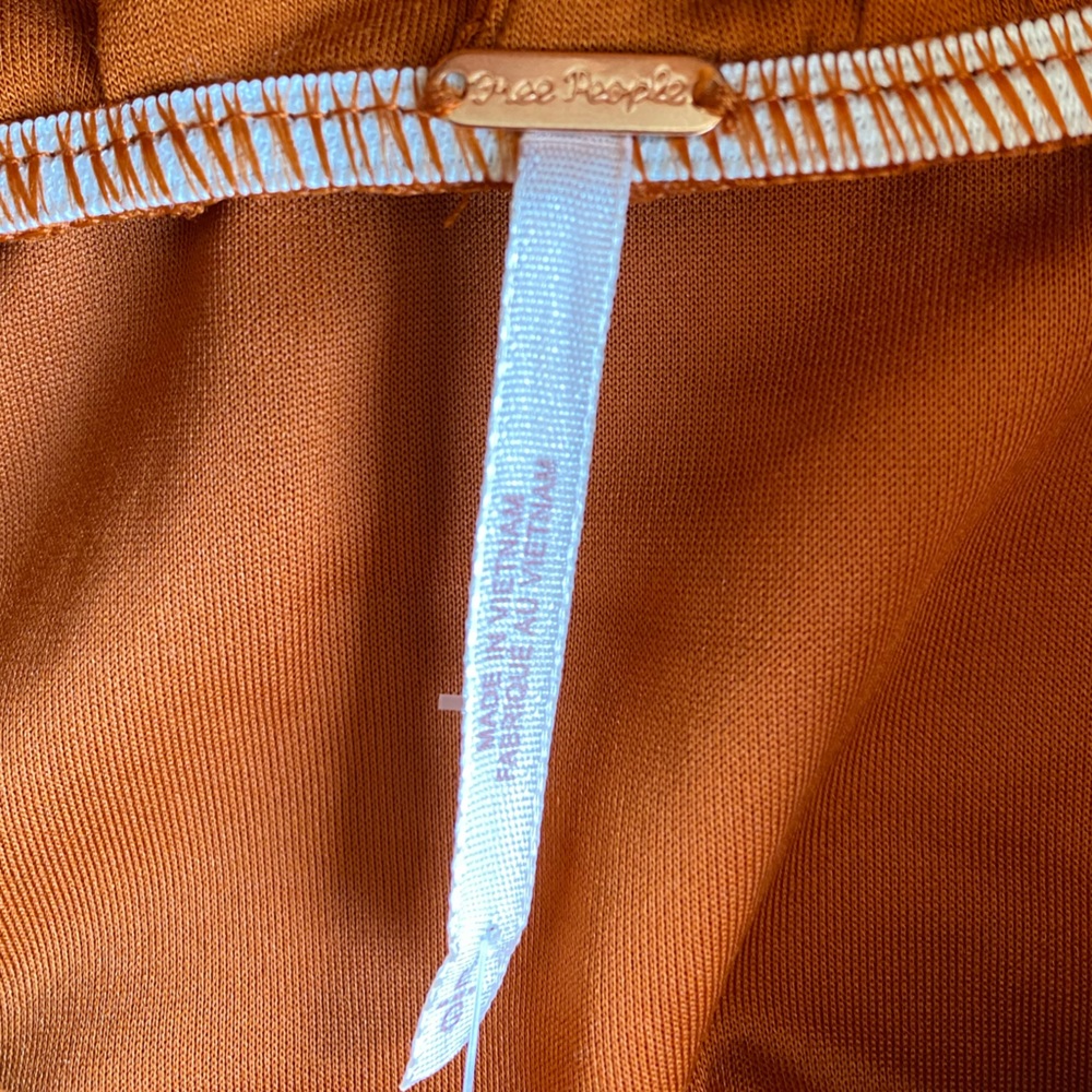 NWT Free People Runaway Womens Knit Wrap Mini Dress Brandy/Orange Size L - Picture 15 of 15